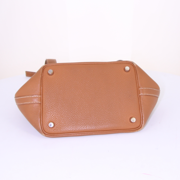 Hermes Picotin small model handbag in gold togo leather - Detail D4