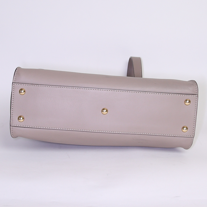 Sac à main Fendi Peekaboo moyen modèle en cuir beige - Detail D5