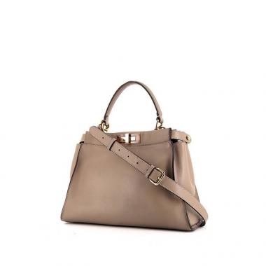 Borsa Fendi Peekaboo modello medio in pelle beige