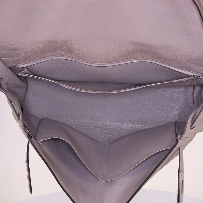 Borsa Hermes Kelly 40 cm in pelle togo grigio tortora - Detail D3