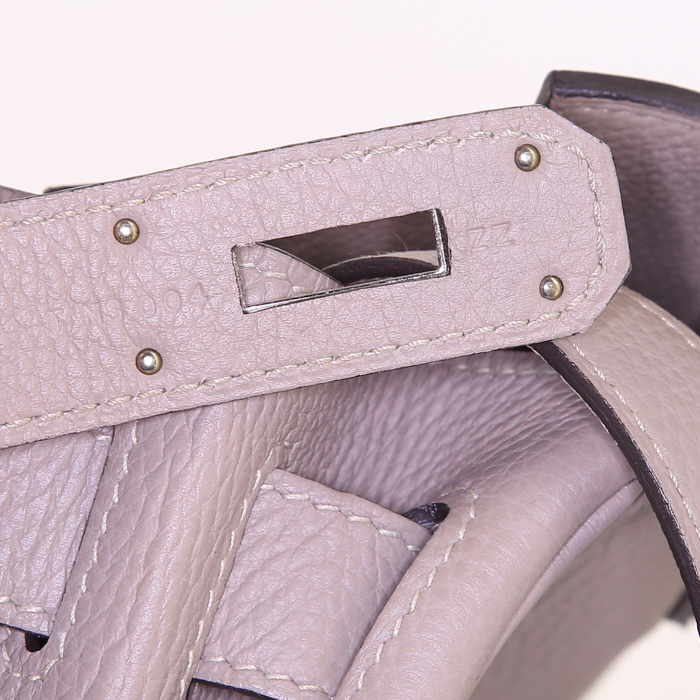 Borsa Hermes Kelly 40 cm in pelle togo grigio tortora - Detail D5