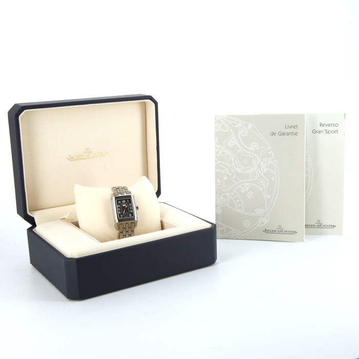 Montre Jaeger-LeCoultre Night & Day en acier Ref :  296.8.74 Vers  2000 - Detail D3