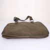 Dior Gaucho bag worn on the shoulder or carried in the hand in brown leather and brown piping - Detail D4 thumbnail