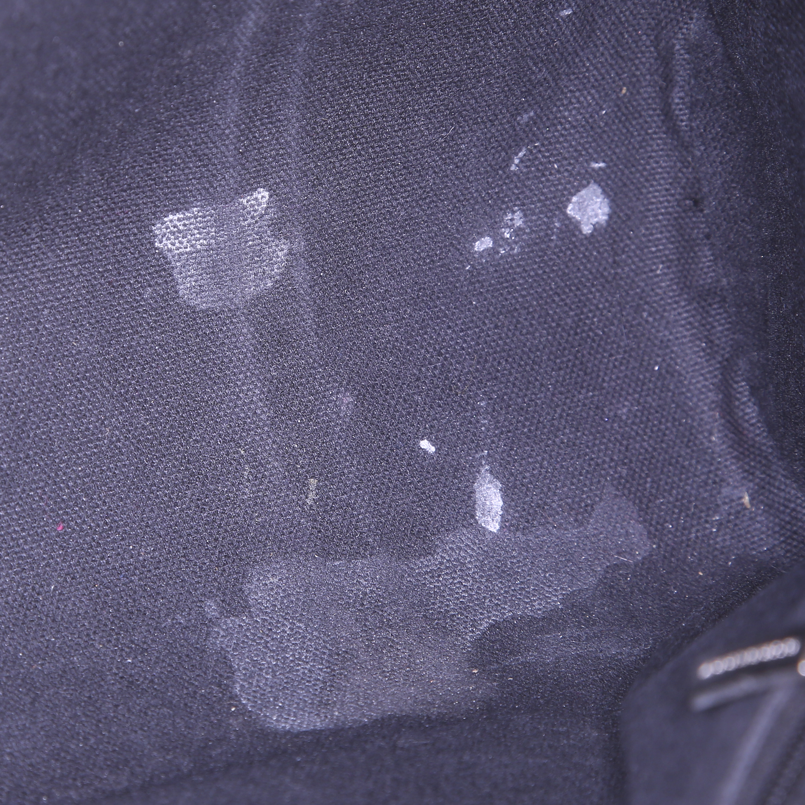 Bolso de mano Burberry en lona Haymarket beige y cuero negro - Detail D3