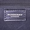 Bolso de mano Burberry en lona Haymarket beige y cuero negro - Detail D4 thumbnail