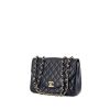Chanel Vintage handbag in blue quilted leather - 00pp thumbnail