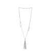 Chanel Joaillerie Pampilles long necklace in white gold,  diamonds and cultured pearls and in aquamarine - 360 thumbnail