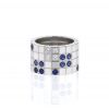 Cartier Lanière ring in white gold,  sapphires and diamonds - 360 thumbnail