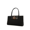 Shopping bag Dior Vintage in tela nera e pelle verniciata nera - 00pp thumbnail