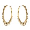 Dior Coquine large model hoop earrings in yellow gold and diamonds - 00pp thumbnail