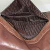 Bolso para llevar al hombro o en la mano Dior Gaucho en cuero marrón - Detail D2 thumbnail