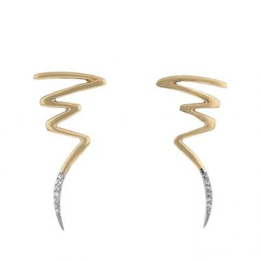 Tiffany 
Co earrings in yellow gold,  white gold and diamonds