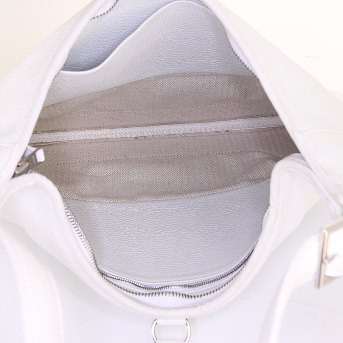 Borsa Hermès Trim in pelle togo bianca - Detail D2