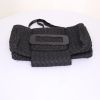 Bottega Veneta handbag/clutch in black canvas and black plexiglas - Detail D4 thumbnail