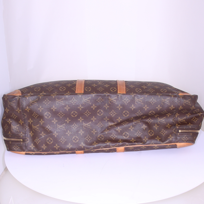 Sac de voyage Louis Vuitton Sirius en toile monogram enduite et cuir naturel - Detail D4