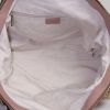 Gucci Sukey small model bag worn on the shoulder or carried in the hand in beige canvas and rosy beige leather - Detail D3 thumbnail