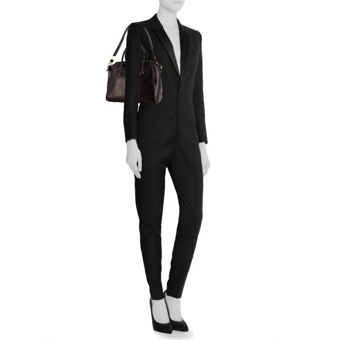 Borsa Givenchy Antigona modello piccolo in pelle nera - Detail D2