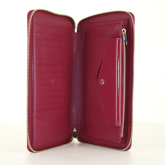 Louis Vuitton Organizer pouch in pink monogram patent leather - Detail D2