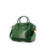 Bolso para llevar al hombro o en la mano Givenchy Antigona modelo pequeño en cuero esmaltado verde - 00pp thumbnail