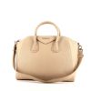 Bolso para llevar al hombro o en la mano Givenchy Antigona modelo grande en cuero granulado beige - 360 thumbnail