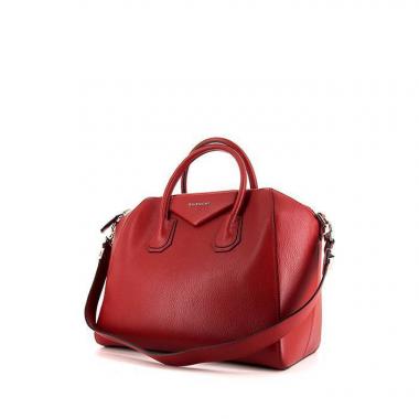 Bolso de mano Givenchy Antigona modelo mediano en cuero rojo