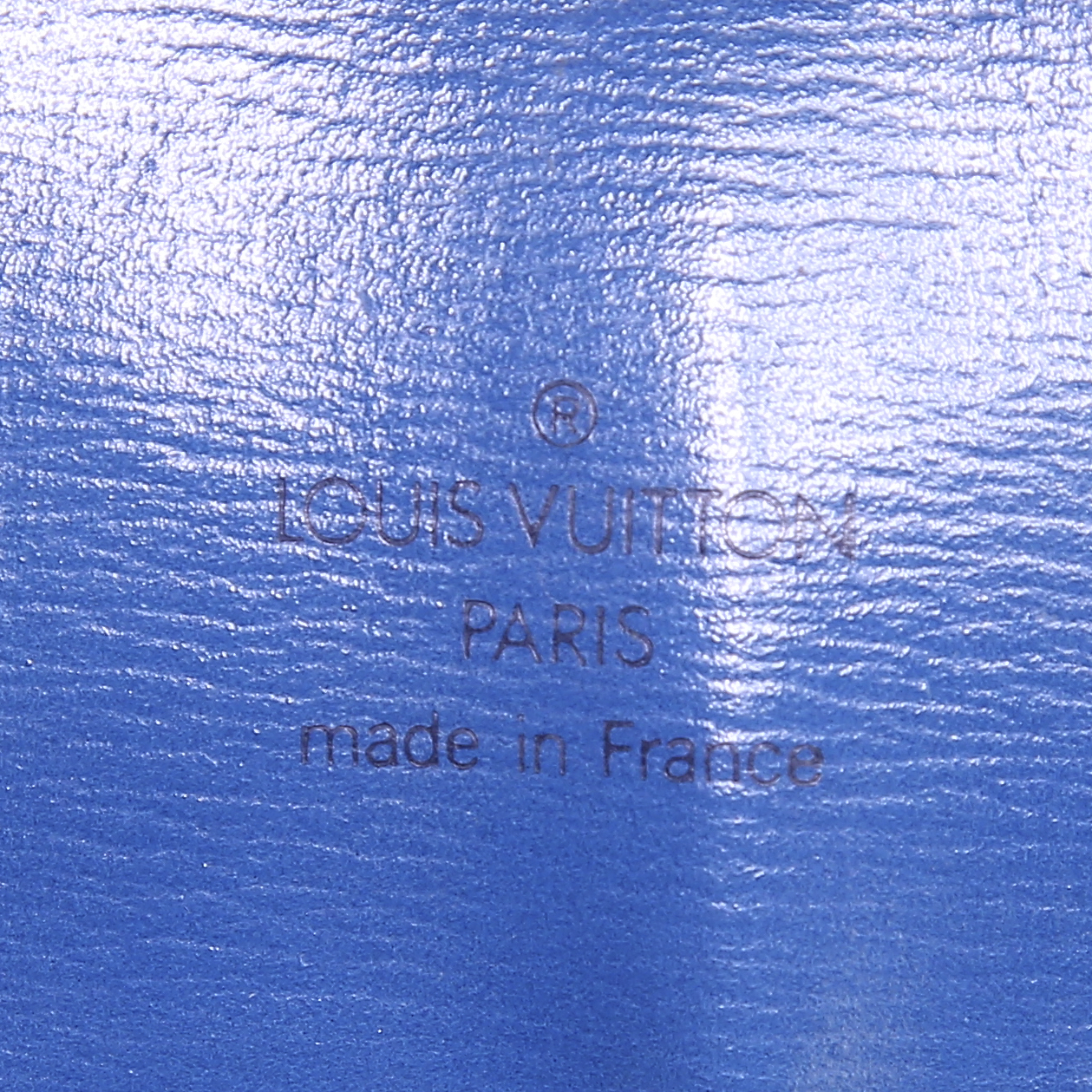 Sac à main Louis Vuitton Cluny en cuir épi bleu - Detail D3