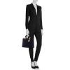 Dior Lady Dior large model handbag in black canvas cannage - Detail D1 thumbnail