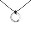 Vhernier long necklace in silver and ebony - 00pp thumbnail
