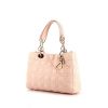Shopping bag Dior Dior Soft modello piccolo in pelle rosa pallido cannage - 00pp thumbnail