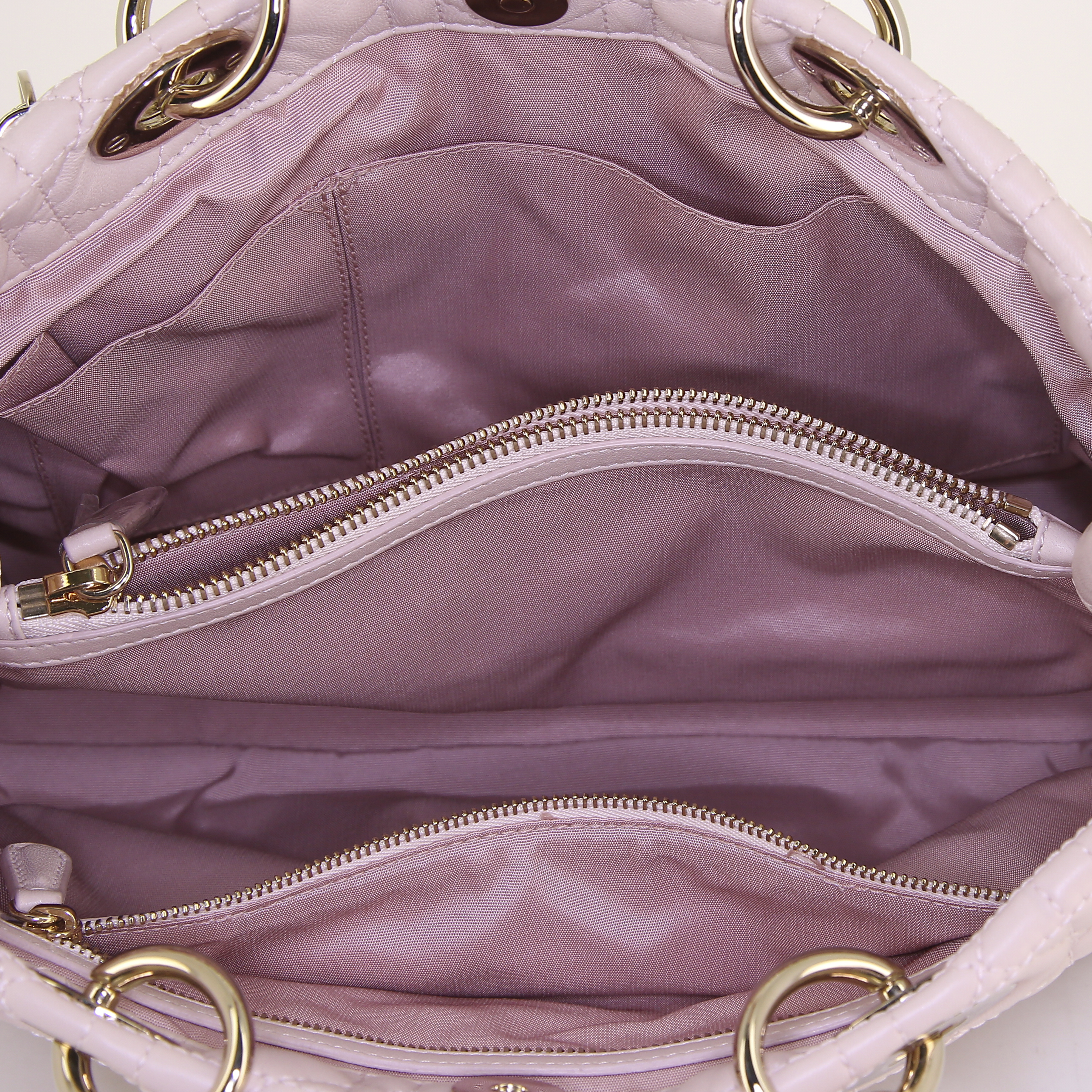 Sac cabas Dior Dior Soft petit modèle en cuir rose-pale - Detail D2