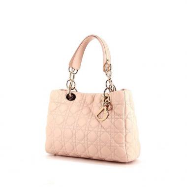 Sac cabas Dior Dior Soft petit modèle en cuir rose-pale