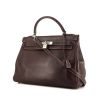 Hermes Kelly 32 cm handbag in brown Swift leather - 00pp thumbnail