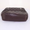 Chanel Shopping GST small model bag worn on the shoulder or carried in the hand in burgundy quilted grained leather - Detail D4 thumbnail