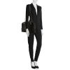 Bolso para llevar al hombro Chanel Grand Shopping en cuero acolchado negro - Detail D1 thumbnail