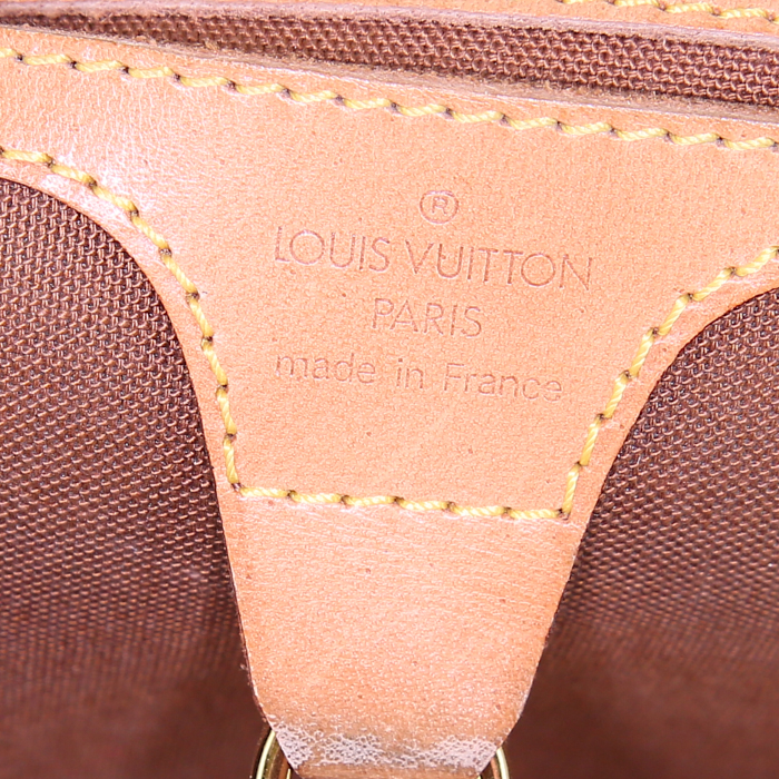 Zaino Louis Vuitton Ellipse in tela monogram marrone e pelle naturale - Detail D3