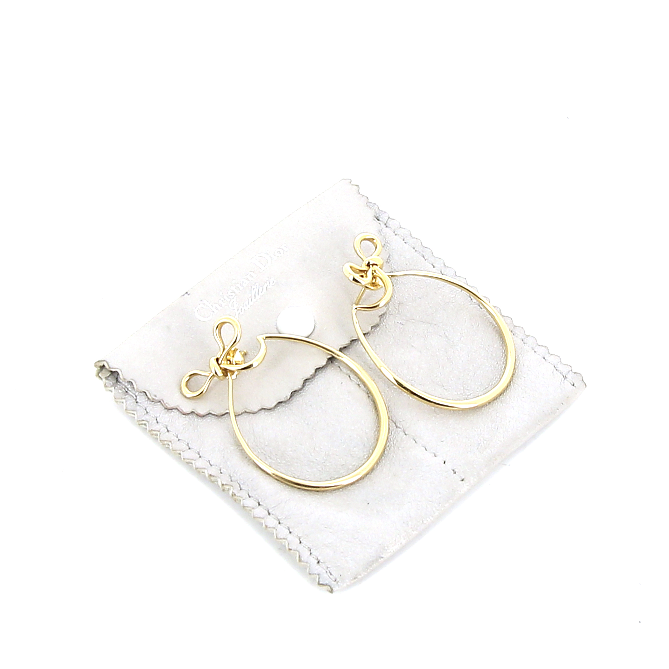 Paire de boucles d'oreilles Dior Petit Tralala en or jaune - Detail D2
