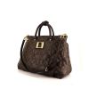Louis Vuitton Etoile Shopper large model shopping bag in brown monogram canvas and burgundy leather - 00pp thumbnail