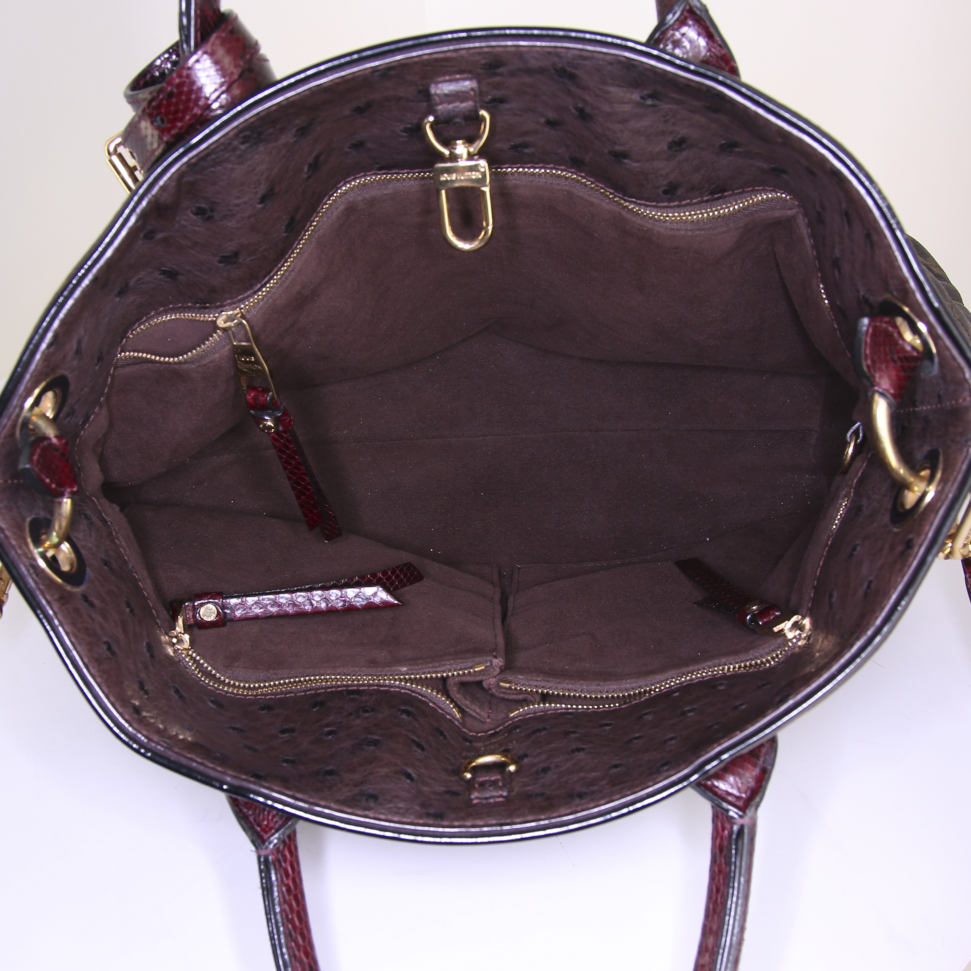 Louis Vuitton Etoile Shopper large model shopping bag in brown monogram canvas and burgundy leather - Detail D3