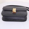 Celine Classic Box medium model handbag in anthracite grey grained leather - Detail D4 thumbnail