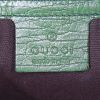 Gucci Gucci Vintage bag worn on the shoulder or carried in the hand in beige monogram canvas and green leather - Detail D3 thumbnail
