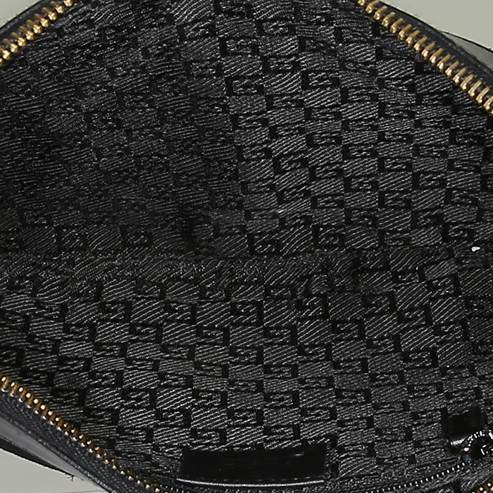 Bolso de mano Gucci Jackie en cuero negro y ante negro - Detail D2