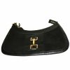 Gucci Jackie handbag in black leather and black suede - Detail D4 thumbnail