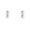 Vintage 1980's earrings in yellow gold and pearls - 00pp thumbnail