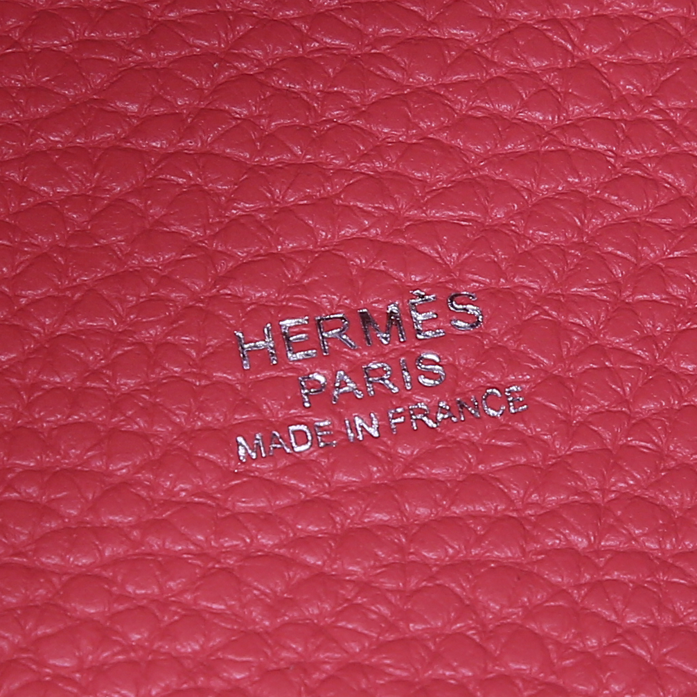 Bolso de mano Hermes Picotin modelo mediano en cuero taurillon clémence rosa Jaipur - Detail D3