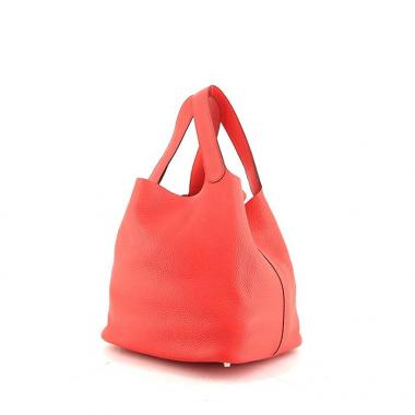 Bolso de mano Hermes Picotin modelo mediano en cuero taurillon clémence rosa Jaipur