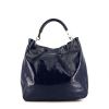Saint Laurent Roady shopping bag in blue patent leather - 360 thumbnail