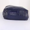 Saint Laurent Roady shopping bag in blue patent leather - Detail D4 thumbnail