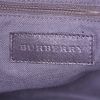 Burberry Ellers shoulder bag in beige Haymarket canvas and brown leather - Detail D4 thumbnail