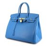 Hermes Birkin 35 cm handbag in Zanzibar Blue epsom leather - 00pp thumbnail
