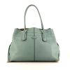 Tod's D-Bag shopping bag in green grained leather - 360 thumbnail